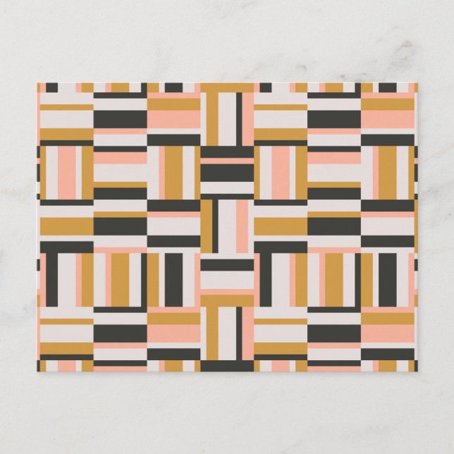 Geometric Shape Pattern Holiday Postcard (Front)