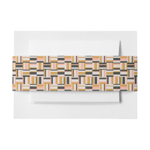 Geometric Shape Pattern Invitation Belly Band