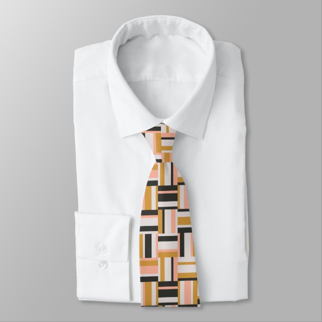 Geometric Shape Pattern Tie (Tied)