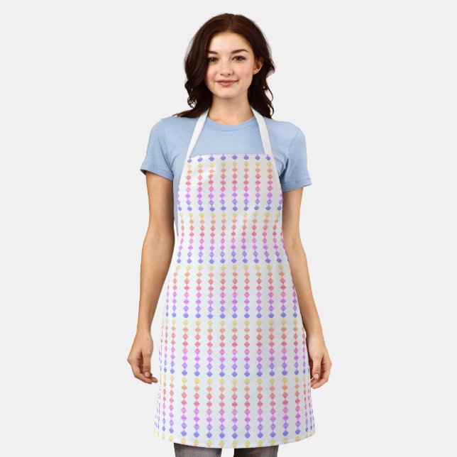 geometric shape print  apron (Worn)