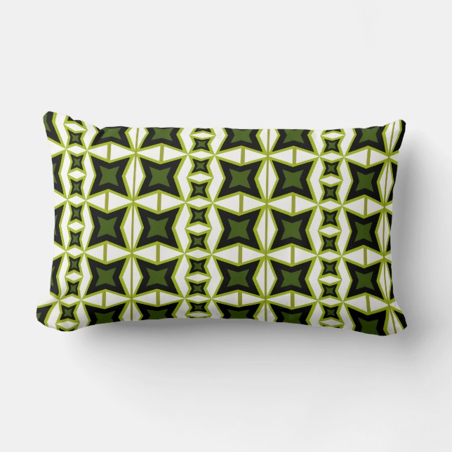 Geometric Shape Seamless Pattern Lumbar Cushion (Front)