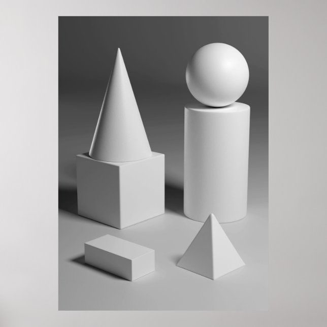 Geometric Shape Shading Poster (Front)