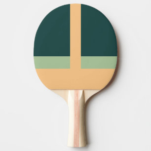 Geometric Shapes Abstract Art Green Apricot Colors Ping Pong Paddle