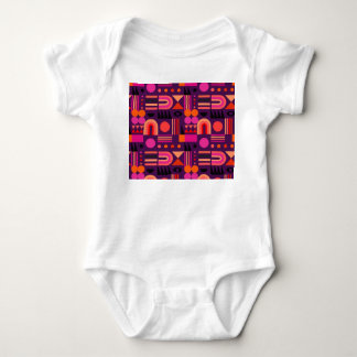 Geometric Shapes Abstract Seamless Pattern. Baby Bodysuit