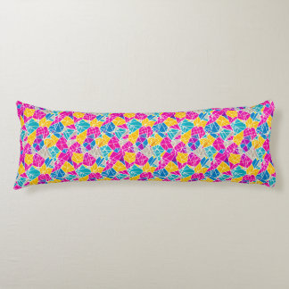 Geometric Shapes and Lines in Vibrant Colour Body Cushion