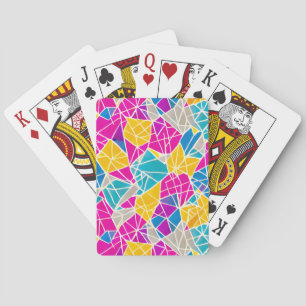 Geometric Shapes and Lines in Vibrant Colour Playing Cards