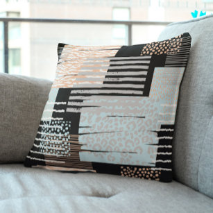 Geometric shapes and stripes cushion