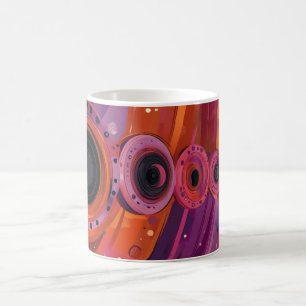 Geometric Shapes and Vibrant Colors Wall Art Print Coffee Mug