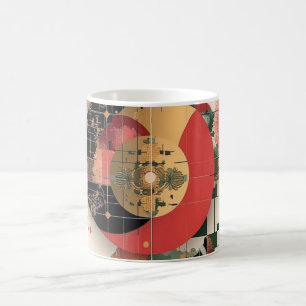 Geometric Shapes and Vibrant Colours Wall Art Prin Coffee Mug