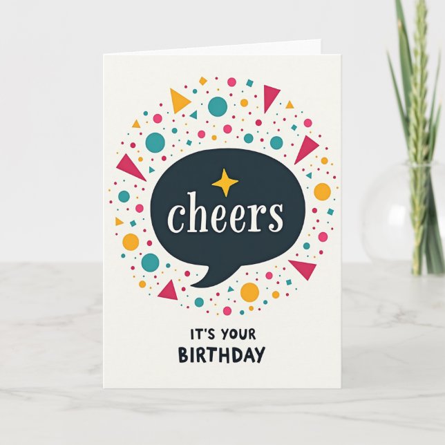 Geometric Shapes Birthday Card (Front)