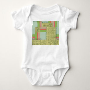 Geometric Shapes: Brush Stroke Pattern. Baby Bodysuit