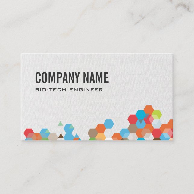 Geometric Shapes | Canvas Background Business Card (Front)