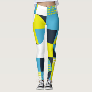 Geometric shapes, colourful abstract background. leggings