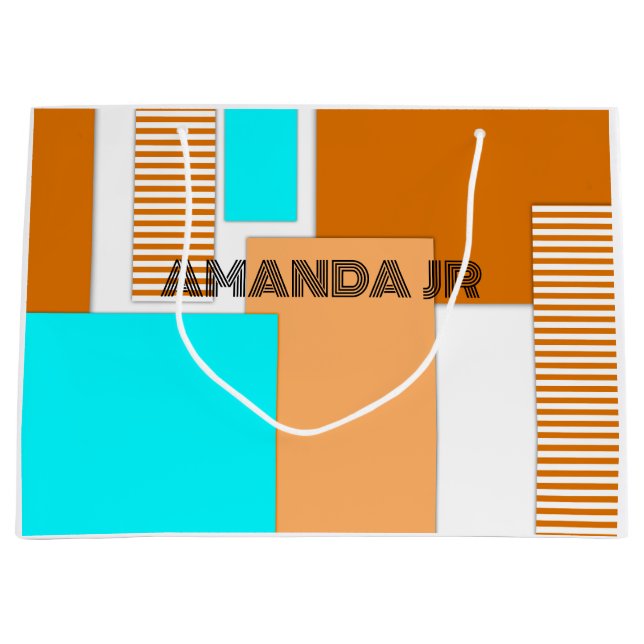 Geometric shapes cut out of paper large gift bag (Front)