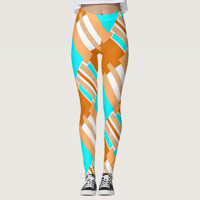 Geometric shapes cut out of paper leggings (Front)