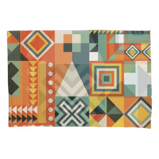 Geometric shapes, flat simple background. pillowcase