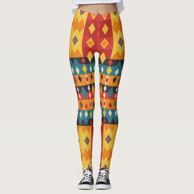 geometric shapes.  leggings (Front)