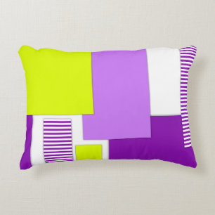 Geometric shapes made of multicolored paper decorative cushion