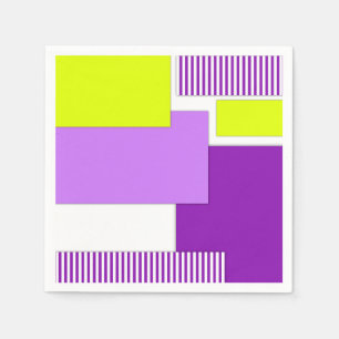 Geometric shapes made of multicolored paper napkin