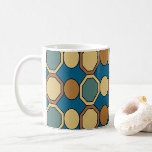 Geometric Shapes Mid Century Modern Style Coffee Mug