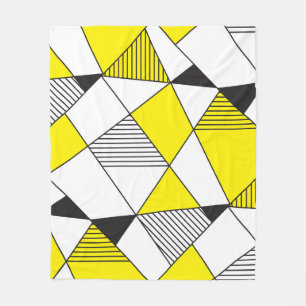 Geometric Shapes: Minimalist Seamless Pattern. Fleece Blanket