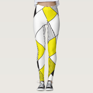 Geometric Shapes: Minimalist Seamless Pattern. Leggings