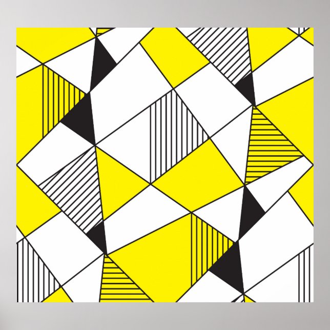 Geometric Shapes: Minimalist Seamless Pattern. Poster (Front)