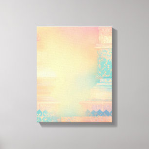 Geometric Shapes Modern Colorful Wrapped Art Canva Canvas Print