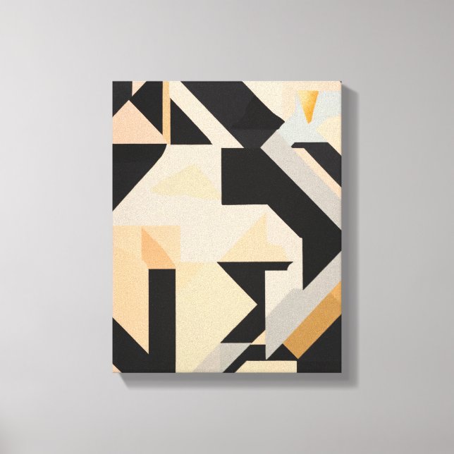 Geometric Shapes Modern Colourful Wrapped Art Canv Canvas Print (Front)