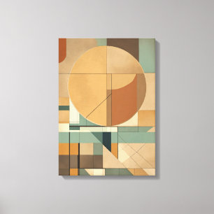 Geometric Shapes Modern Colourful Wrapped Art Canv Canvas Print
