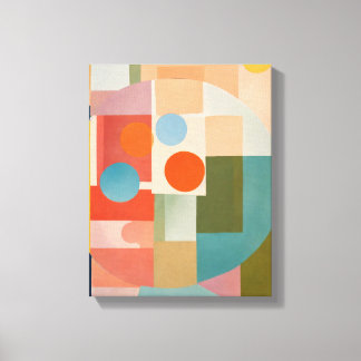 Geometric Shapes Modern Colourful Wrapped Art Canv Canvas Print