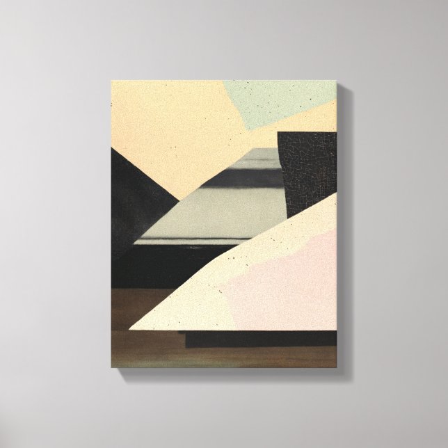 Geometric Shapes Modern Colourful Wrapped Art Canv Canvas Print (Front)