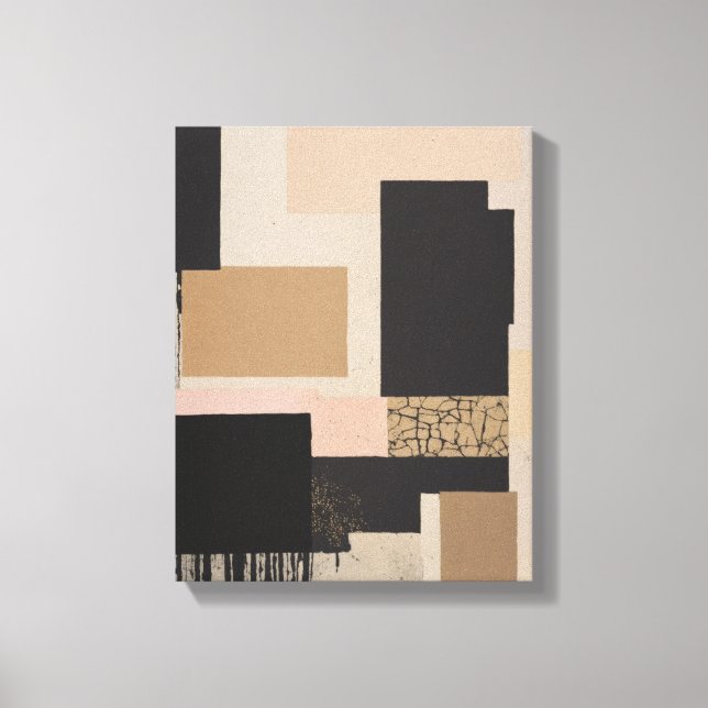 Geometric Shapes Modern Colourful Wrapped Art Canv Canvas Print (Front)