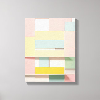 Geometric Shapes Modern Colourful Wrapped Art Canv Canvas Print