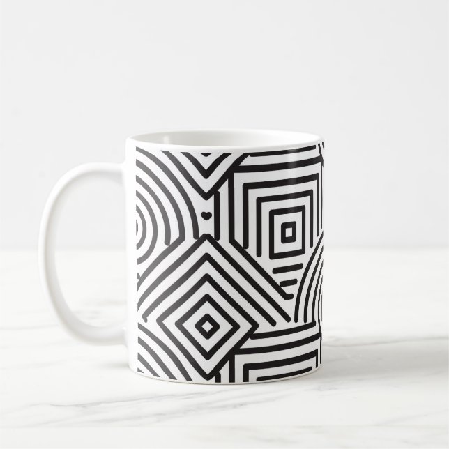 Geometric shapes pattern coffee mug (Left)