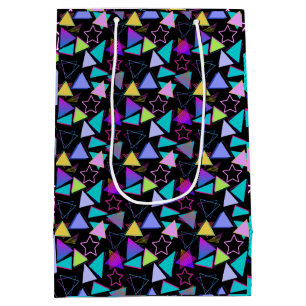 Geometric Shapes Pattern Vintage Style 01.bwx4 Medium Gift Bag