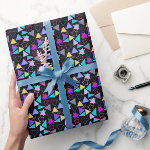 Geometric Shapes Pattern Vintage Style 01.bwx4 Wrapping Paper
