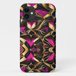 Geometric Shapes Pink Black Gold  Case-Mate iPhone Case