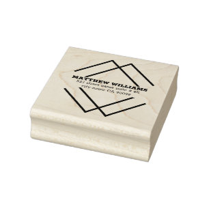 Geometric Shapes Rubber Stamp