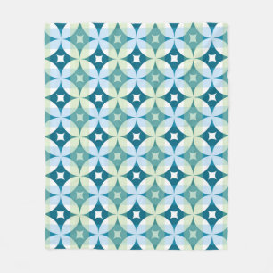 Geometric shapes, vintage abstract wallpaper. fleece blanket