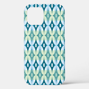 Geometric shapes, vintage abstract wallpaper. iPhone 12 case