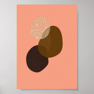 Geometric Simple Boho Drawings Boho Chic Aesthetic Poster