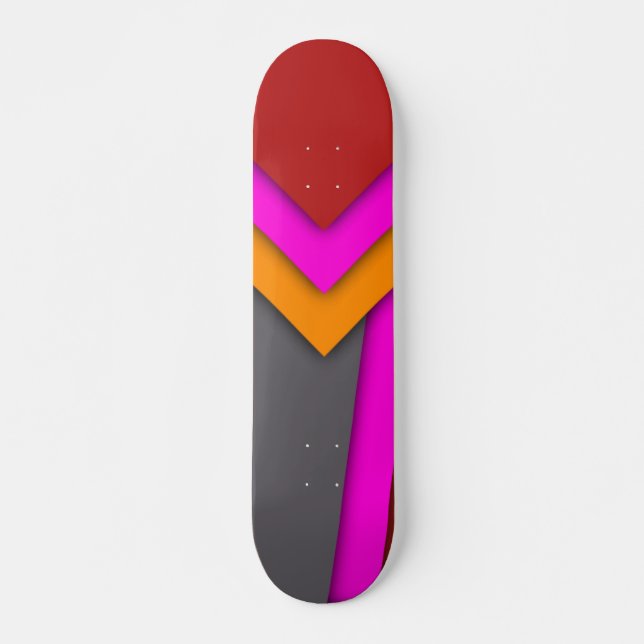 Geometric Skating Abstract Art Skateboard (Front)