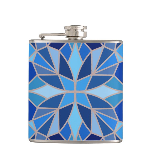 Geometric Sky Vinyl Wrapped Flask (Front)