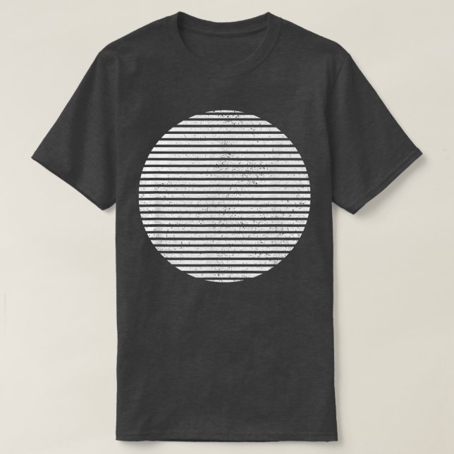 Geometric Sliced Circle Shape Lines Geometry Art D T-Shirt (Design Front)