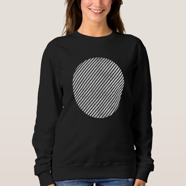 Geometric Sliced Circle Shape Lines Geometry Distr Sweatshirt (Front)