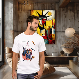 Geometric Sloth Abstract Polygon Animal Design T-Shirt
