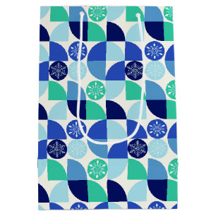 Geometric Snowflakes - Light Background - Gift Bag