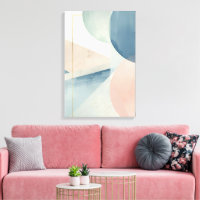 Geometric Soft Tones – Modern Pastel Abstract Wall