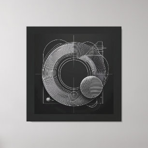 Geometric Sphere Matrix Canvas Print